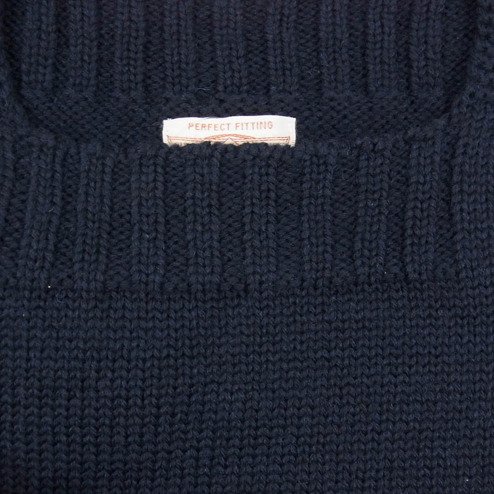 BUTCHER PRODUCTS ブッチャープロダクツ knit best リブ ニット ベスト ネイビー系 36【中古】