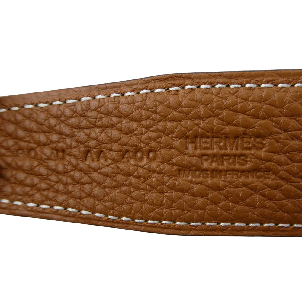 HERMES エルメス Hバックル コンスタンス リバーシブル ベルト U 刻印 ブラック系 80【極上美品】【中古】