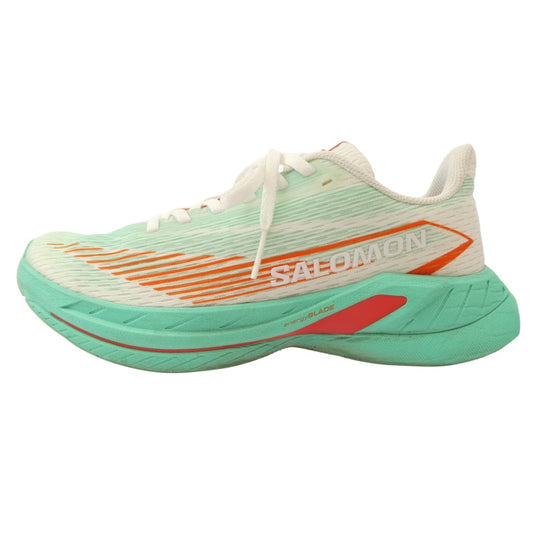 salomon サロモン 475668 SPECTUR 2 スペクター ランニング シューズ スニーカー ライトグリーン系 オレンジ系 25.5cm【中古】