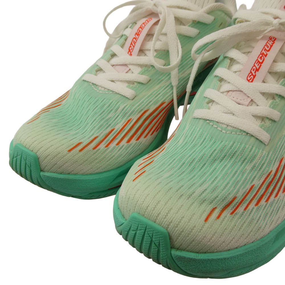 salomon サロモン 475668 SPECTUR 2 スペクター ランニング シューズ スニーカー ライトグリーン系 オレンジ系 25.5cm【中古】