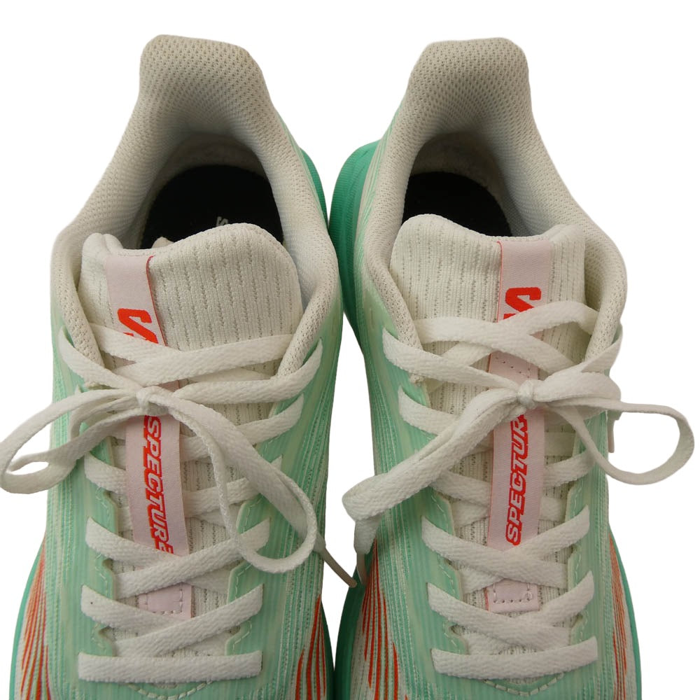 salomon サロモン 475668 SPECTUR 2 スペクター ランニング シューズ スニーカー ライトグリーン系 オレンジ系 25.5cm【中古】