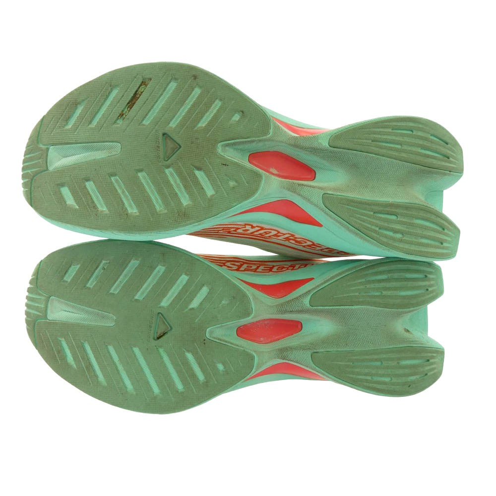 salomon サロモン 475668 SPECTUR 2 スペクター ランニング シューズ スニーカー ライトグリーン系 オレンジ系 25.5cm【中古】