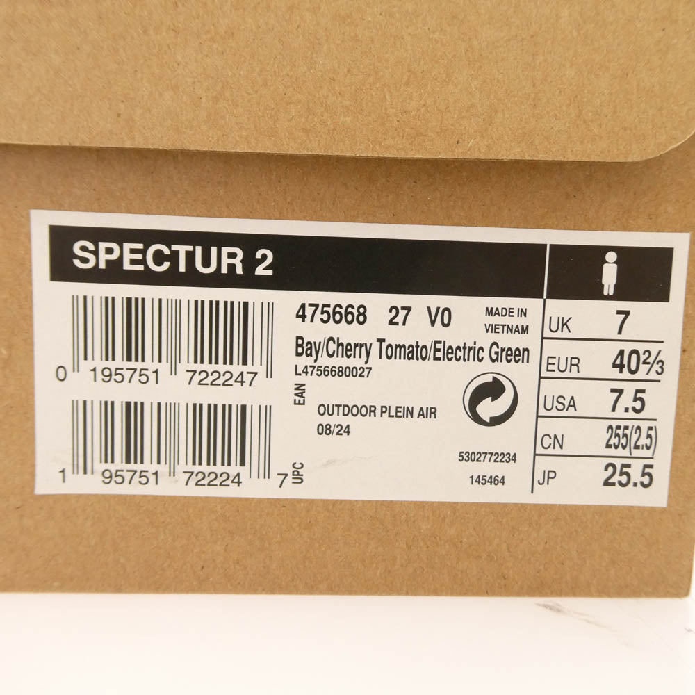 salomon サロモン 475668 SPECTUR 2 スペクター ランニング シューズ スニーカー ライトグリーン系 オレンジ系 25.5cm【中古】