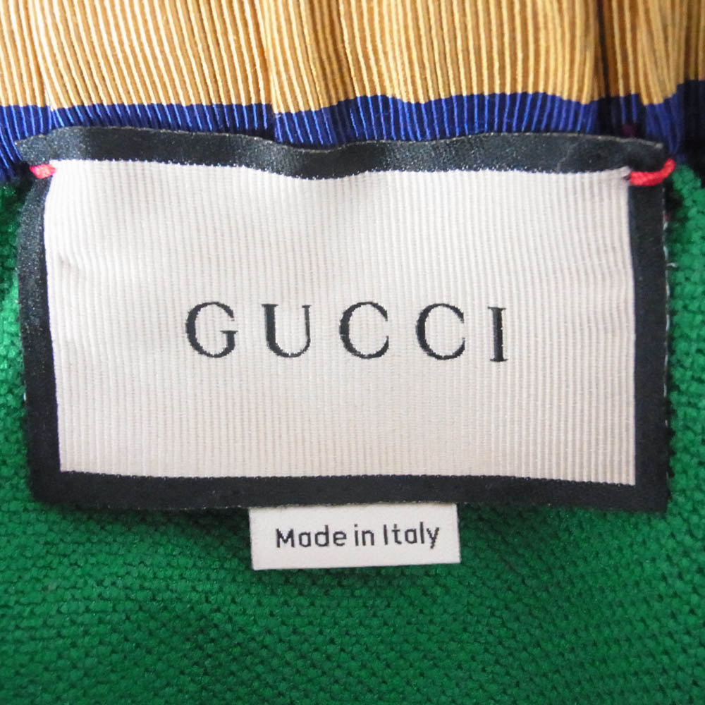 GUCCI グッチ 23AW 733520 XJFAH TRAINING PANTS ジャージー サイドライン トラック パンツ グリーン系 XS【中古】
