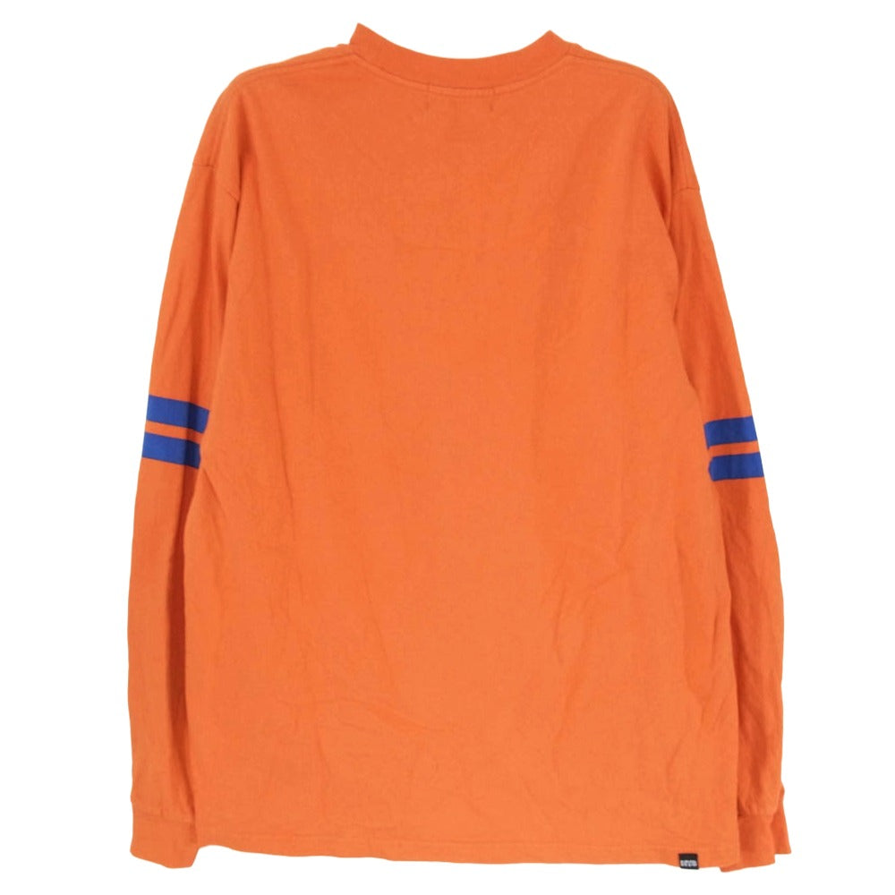 HYSTERIC GLAMOUR ヒステリックグラマー 25AW 02253CL12 H STARS カレッジ レタード 長袖 Tシャツ オレンジ系 L【中古】