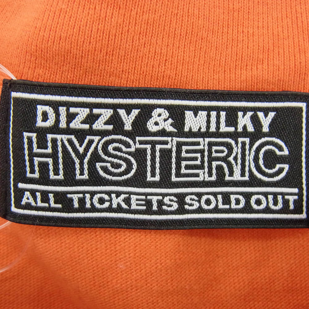 HYSTERIC GLAMOUR ヒステリックグラマー 25AW 02253CL12 H STARS カレッジ レタード 長袖 Tシャツ オレンジ系 L【中古】