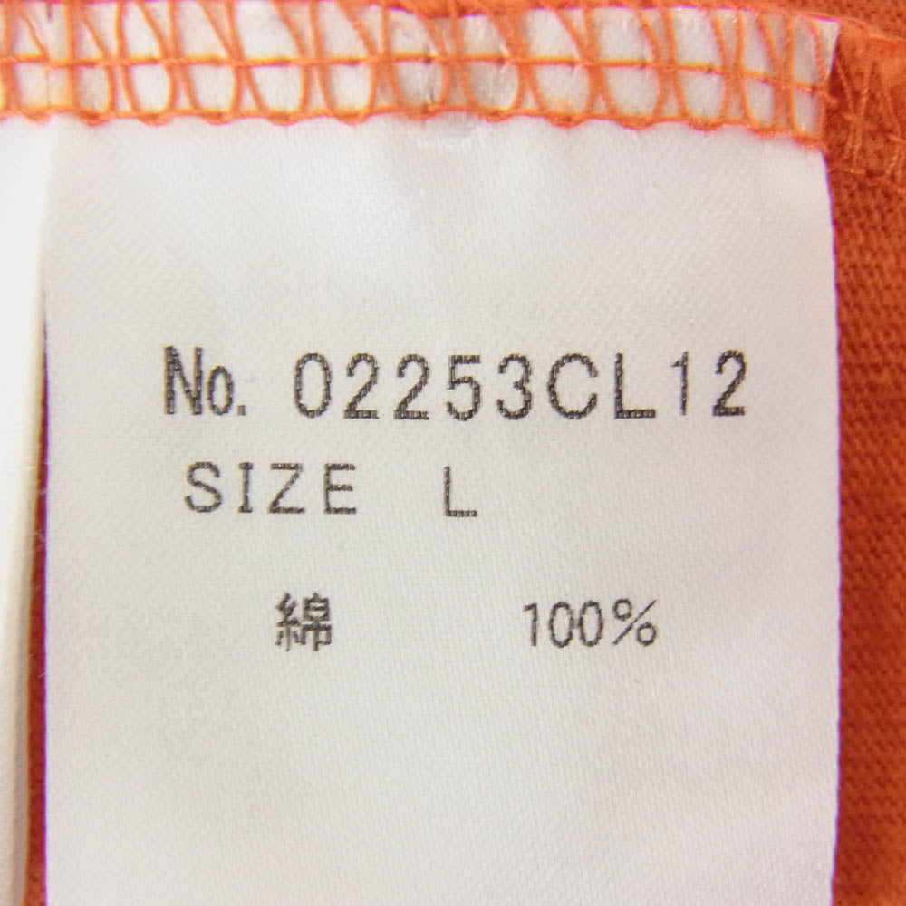 HYSTERIC GLAMOUR ヒステリックグラマー 25AW 02253CL12 H STARS カレッジ レタード 長袖 Tシャツ オレンジ系 L【中古】