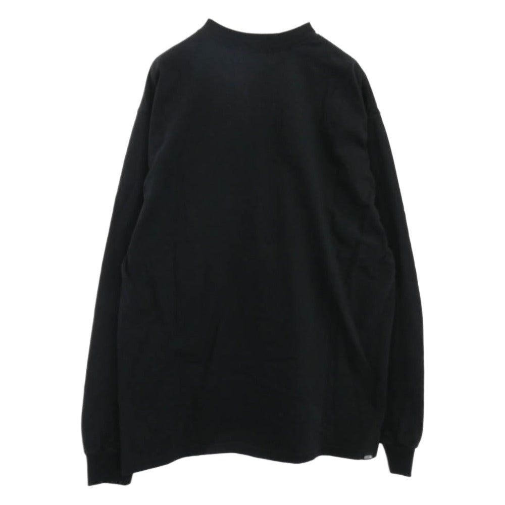 HYSTERIC GLAMOUR ヒステリックグラマー 25AW 02253CL05 HYSTERIC G モック ネック 長袖 Tシャツ ブラック系 L【美品】【中古】