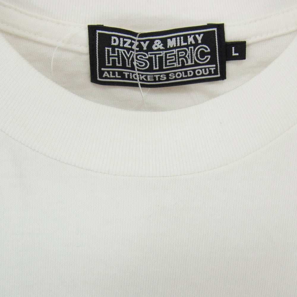 HYSTERIC GLAMOUR ヒステリックグラマー 25AW 02253CL11 HYSTERIC DETERGENT 長袖 Tシャツ ホワイト系 L【美品】【中古】