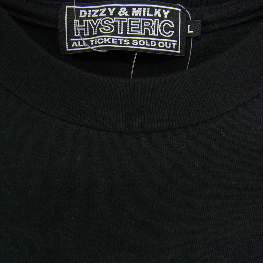HYSTERIC GLAMOUR ヒステリックグラマー 25AW 02253CL13 LAST CALL 75 長袖 Tシャツ ブラック系 L【美品】【中古】