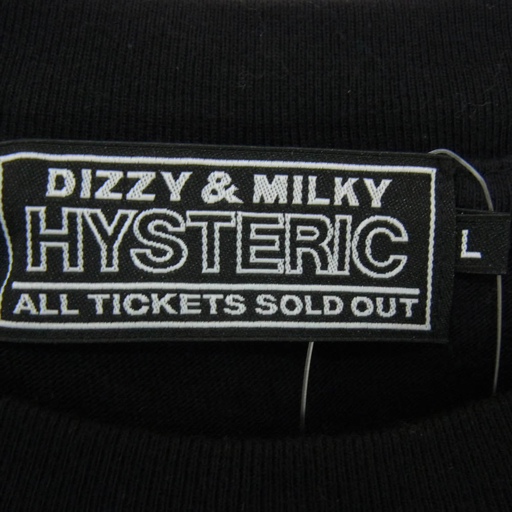 HYSTERIC GLAMOUR ヒステリックグラマー 25AW 02253CL13 LAST CALL 75 長袖 Tシャツ ブラック系 L【美品】【中古】