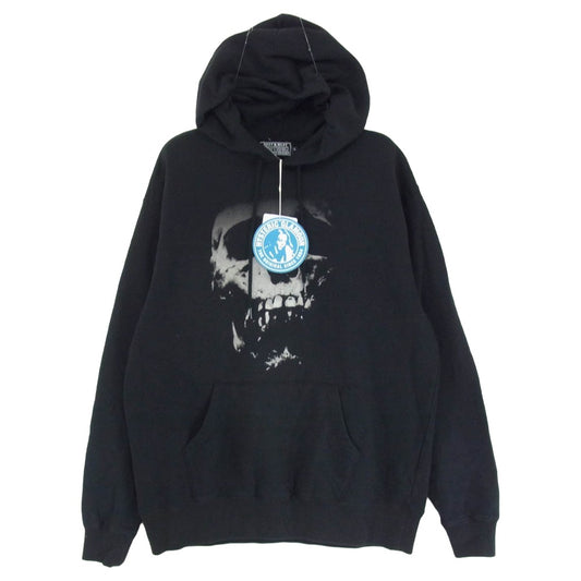 HYSTERIC GLAMOUR ヒステリックグラマー 25AW 02253CF12 SKULL BERRY スカル プルオーバー フーディー パーカー ブラック系 L【美品】【中古】