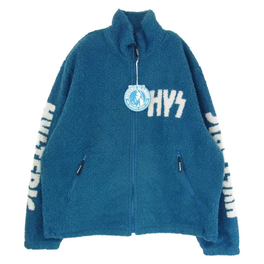 HYSTERIC GLAMOUR ヒステリックグラマー 25AW 02253CJ03 AMPLIFIED ジャカード ボア ジャンパー ジャケット ブルー系 L L【美品】【中古】