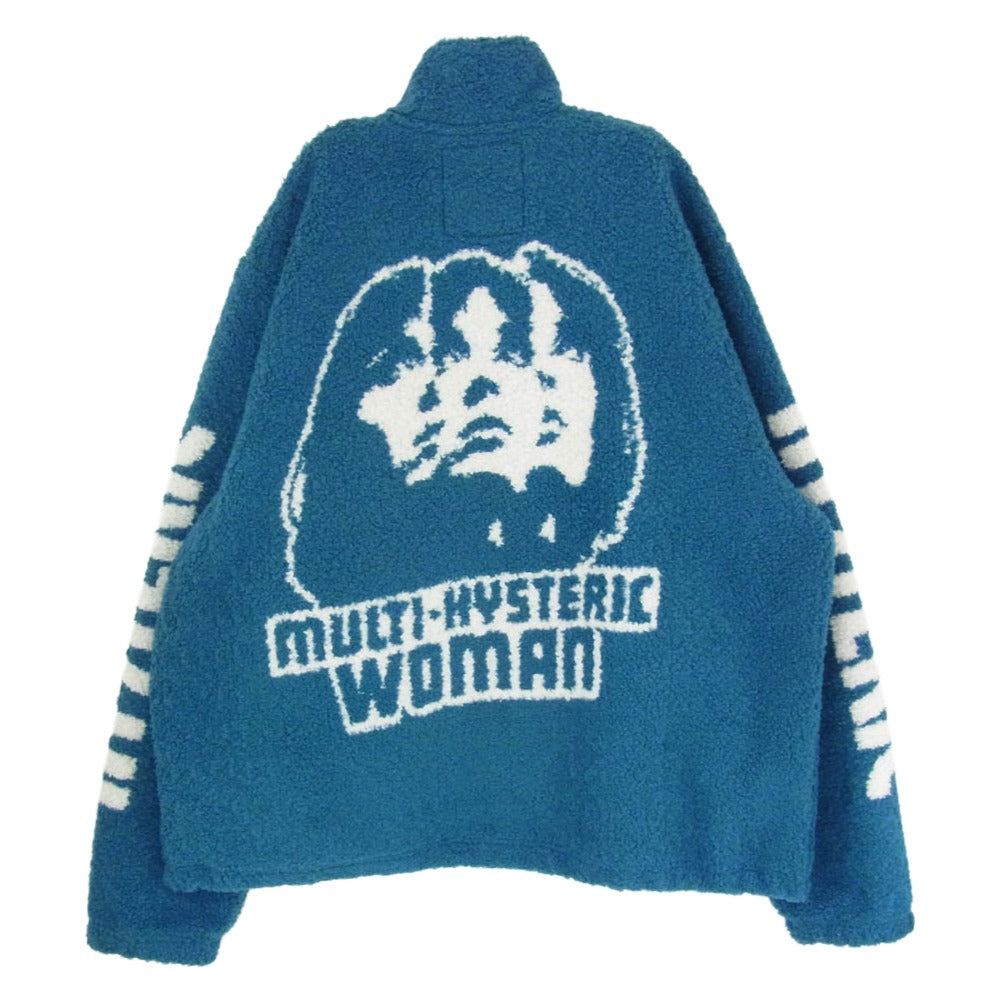 HYSTERIC GLAMOUR ヒステリックグラマー 25AW 02253CJ03 AMPLIFIED ジャカード ボア ジャンパー ジャケット ブルー系 L L【美品】【中古】