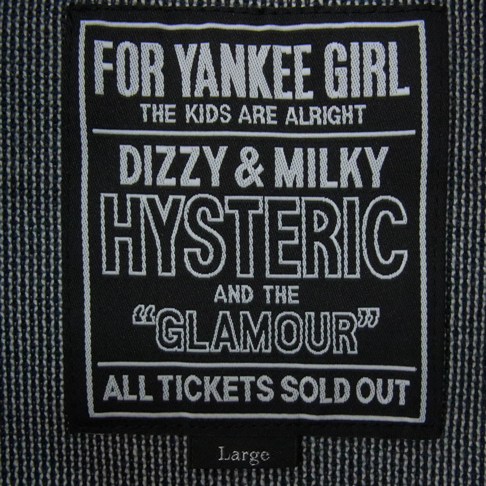 HYSTERIC GLAMOUR ヒステリックグラマー 25AW 02253CJ03 AMPLIFIED ジャカード ボア ジャンパー ジャケット ブルー系 L L【美品】【中古】