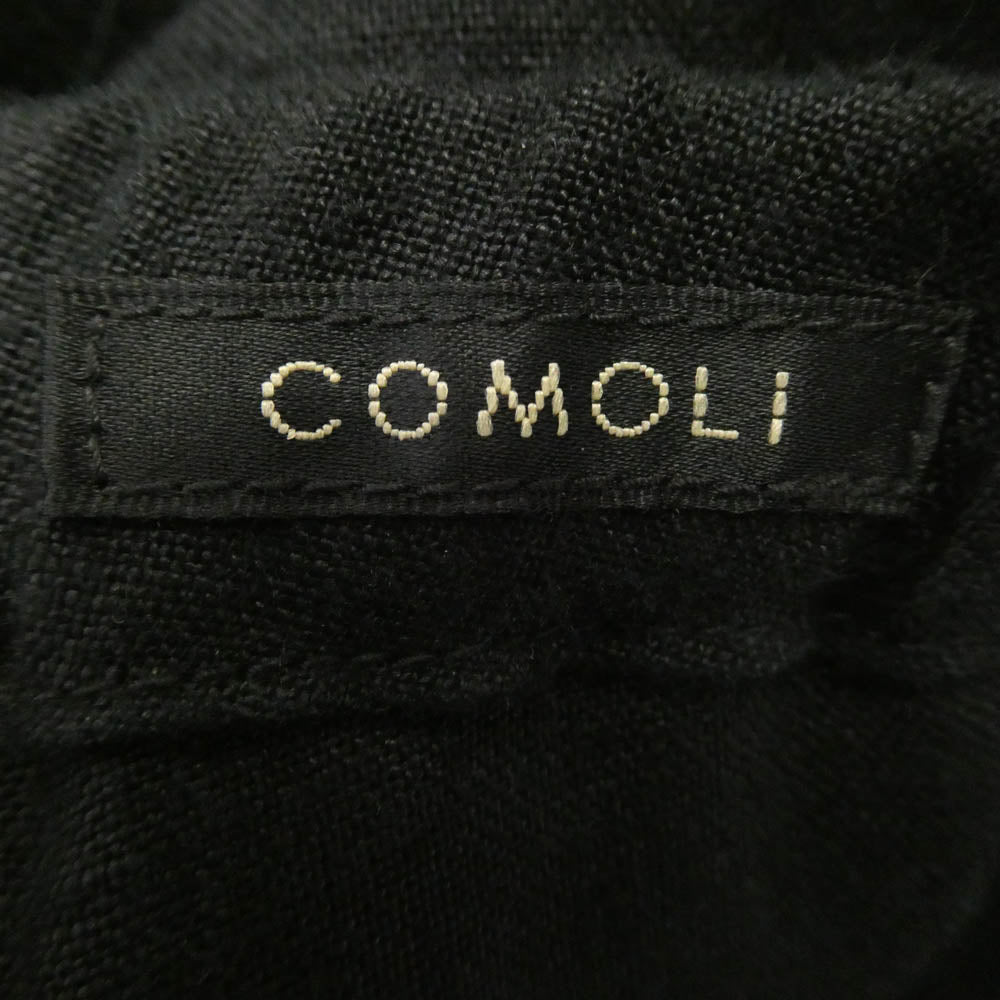 COMOLI コモリ 25SS B01-03008 カナパ ドローストリング パンツ ブラック系 1【新古品】【未使用】【中古】