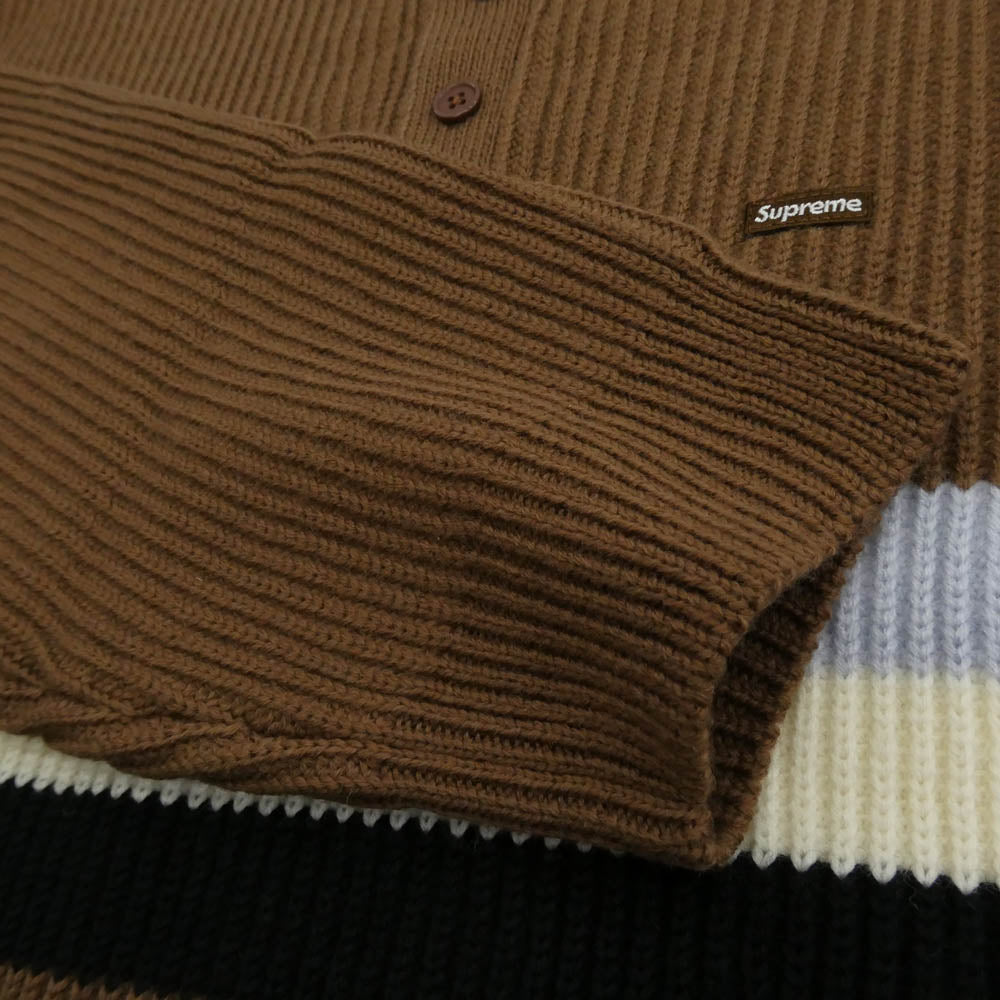 Supreme シュプリーム 23AW Small Box Polo Sweater スモール ボックス ポロ セーター ニット ブラウン系 L【極上美品】【中古】
