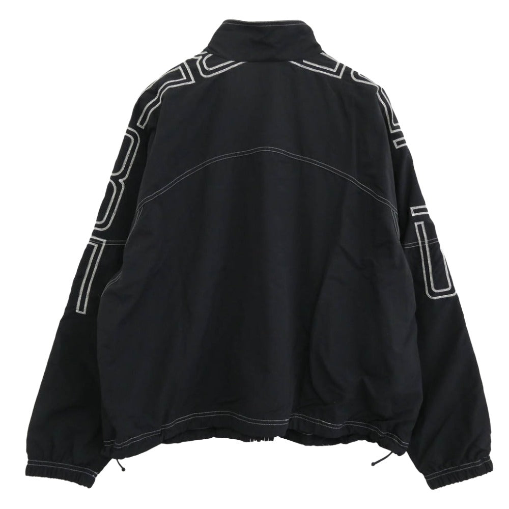 Supreme シュプリーム 25SS Spellout Embroidered Track Jacket スペルアウト エンブロイダリー トラック ジャケット ブラック系 L【極上美品】【中古】