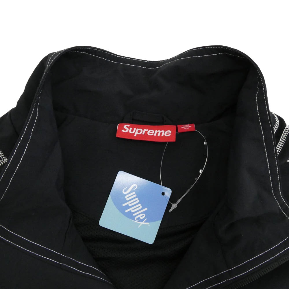 Supreme シュプリーム 25SS Spellout Embroidered Track Jacket スペルアウト エンブロイダリー トラック ジャケット ブラック系 L【極上美品】【中古】