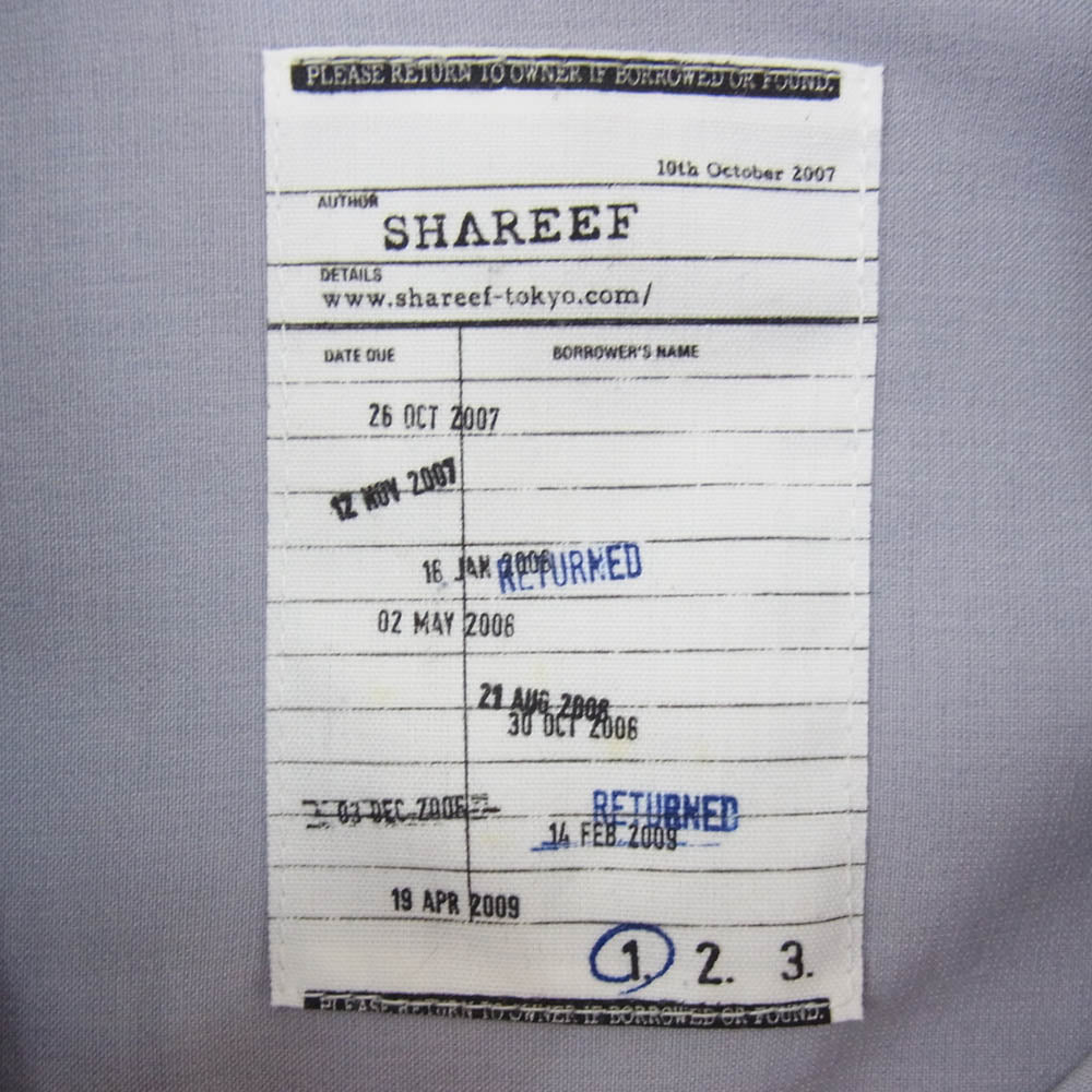 SHAREEF シャリーフ 21533002 SWITCHING S/S SHIRTS スイッチング ショートスリーブ 切替 半袖シャツ グレー系 1【中古】