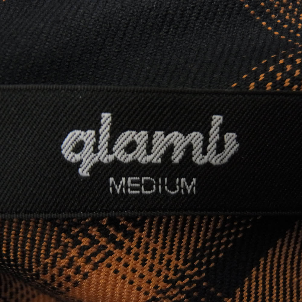 glamb グラム GB0423/SH04 4XL Check SH フォーエックスエル チェック 長袖 シャツ オレンジ系 M【中古】