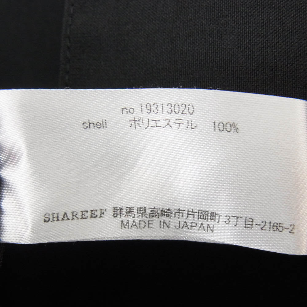 SHAREEF シャリーフ 19313020 fragileness BIG SHIRTS フラジリティ 刺繍 ビッグ 長袖シャツ ブラック系 1【中古】
