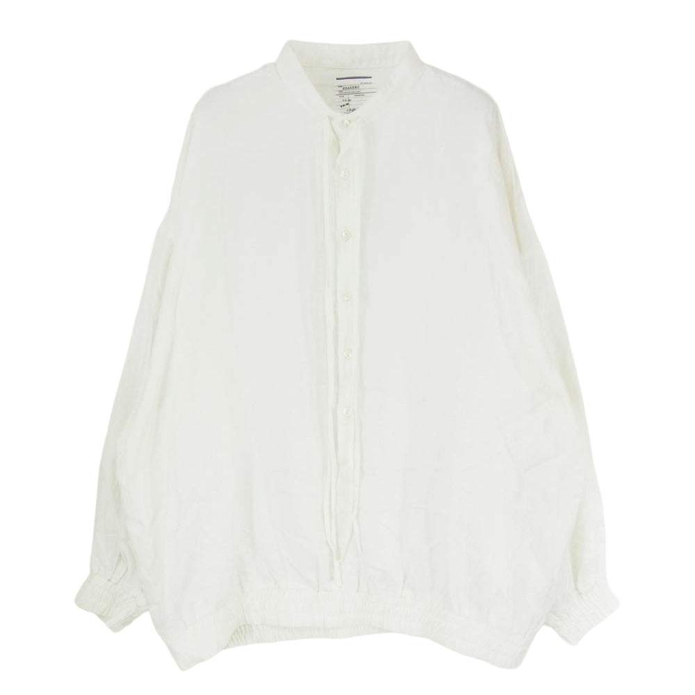 SHAREEF シャリーフ 23313028 SHADOW JQ L/S SMOCK ジャガード ロゴ 総柄 スモック 長袖シャツ ホワイト系 1【中古】