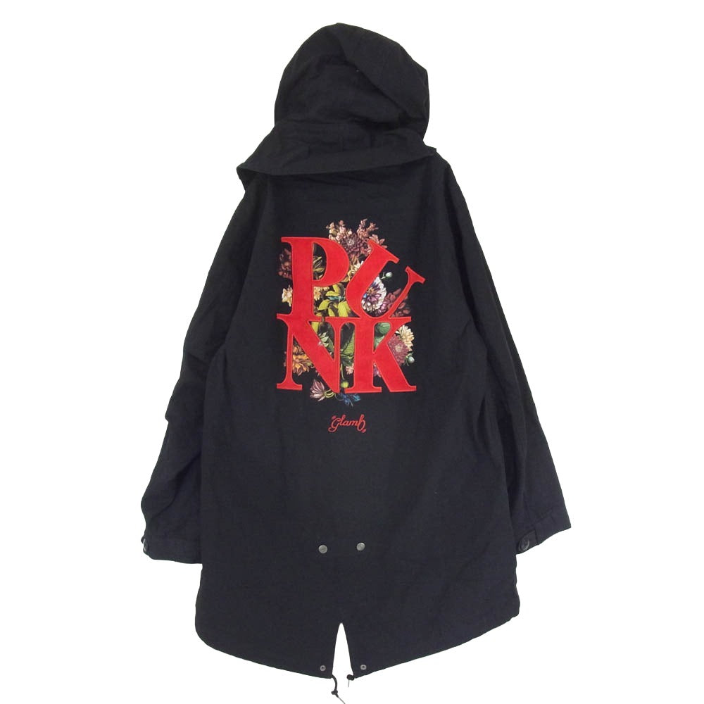 glamb グラム GB0324/JKT07 Punk Bouquet Mods Coat パンクブーケ モッズコート ブラック系 S【中古】
