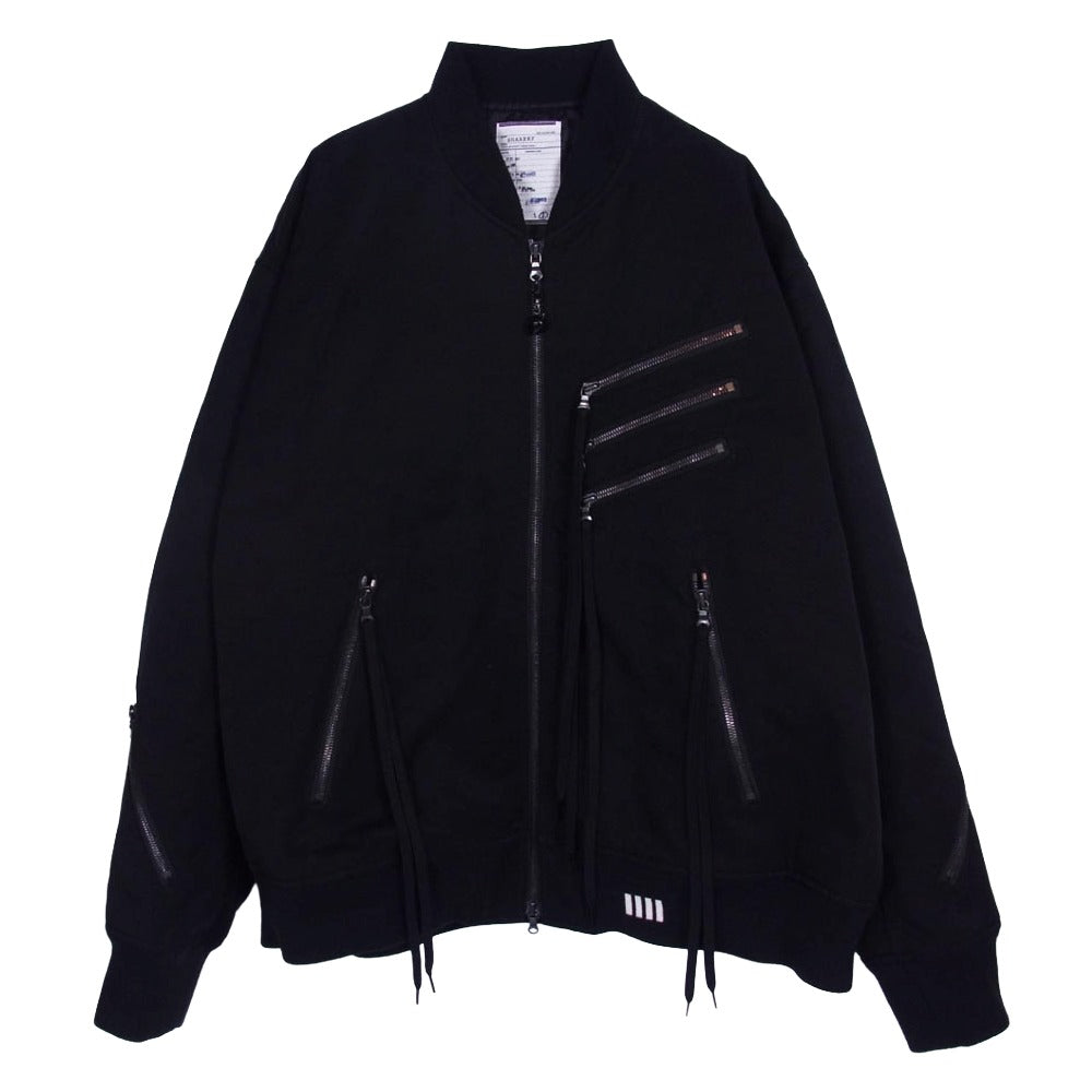 SHAREEF シャリーフ 23AW 22711018 NY TWILL MA-1 コットン ナイロン ツイル パテッド ミリタリー ボンバー ジャケット ブラック系 2【中古】