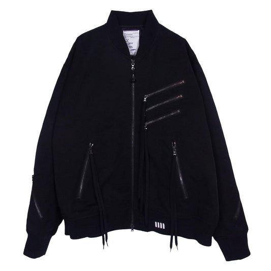 SHAREEF シャリーフ 23AW 22711018 NY TWILL MA-1 コットン ナイロン ツイル パテッド ミリタリー ボンバー ジャケット ブラック系 2【中古】