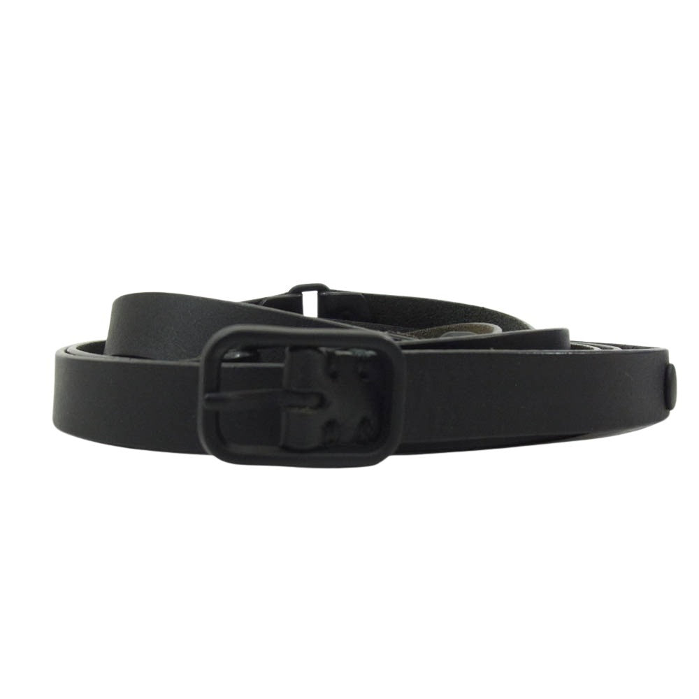 ato アトウ COWHIDE DOUBLE BELT NARROW ナロー カウハイド ベルト ブラック系【中古】