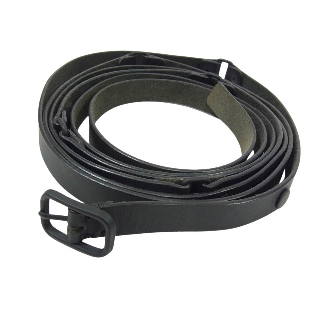 ato アトウ COWHIDE DOUBLE BELT NARROW ナロー カウハイド ベルト ブラック系【中古】