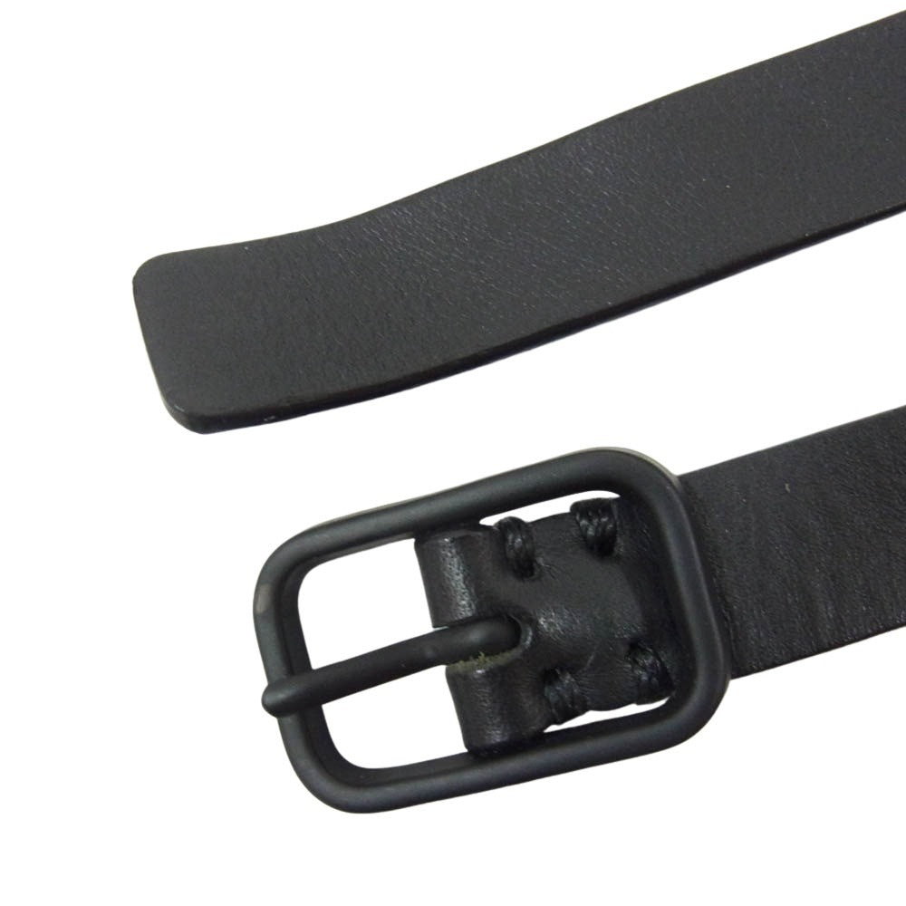 ato アトウ COWHIDE DOUBLE BELT NARROW ナロー カウハイド ベルト ブラック系【中古】