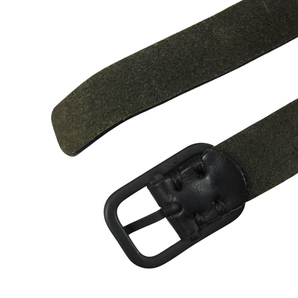 ato アトウ COWHIDE DOUBLE BELT NARROW ナロー カウハイド ベルト ブラック系【中古】