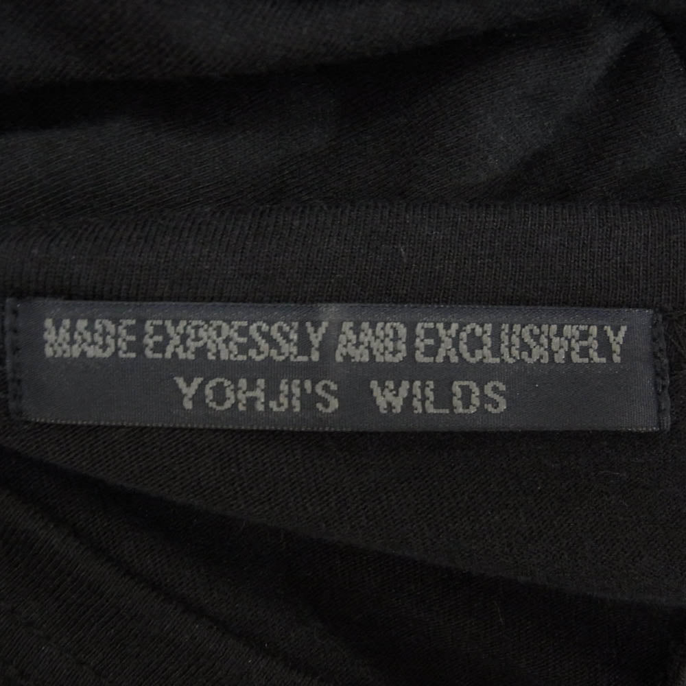 Yohji Yamamoto ヨウジヤマモト 17SS HD-T57-282 REGULATION レギュレーション WILDS サイドスリットボタン ナナメハギ 半袖 Tシャツ カットソー ブラック系 1【中古】