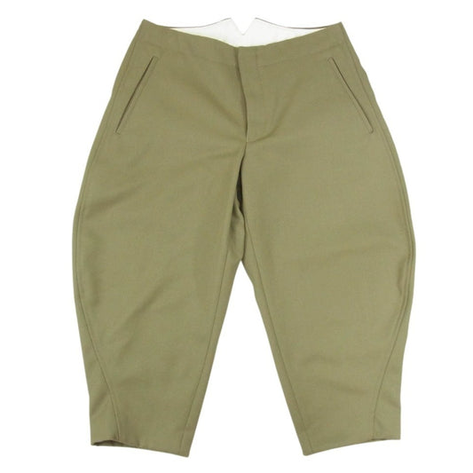 COMME des GARCONS HOMME PLUS コムデギャルソンオムプリュス AD2021 PI-P014 ワイドテーパード バルーン スラックスパンツ カーキ系 S【中古】