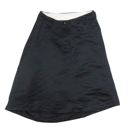 COMME des GARCONS HOMME PLUS コムデギャルソンオムプリュス 20SS AD2019 PE-A010 ポリエステル縮絨 ポリ縮 変形デザイン スカート ブラック系 S【中古】