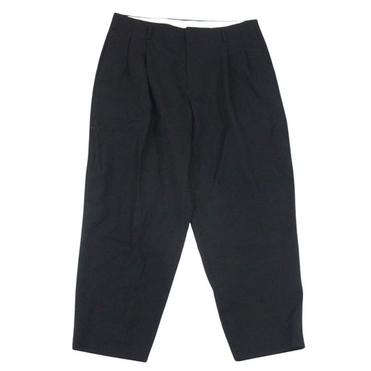 COMME des GARCONS HOMME PLUS コムデギャルソンオムプリュス 25SS AD2024 PZ-P009 ウールギャバジン 2タック スラックスパンツ ブラック系 XL【中古】