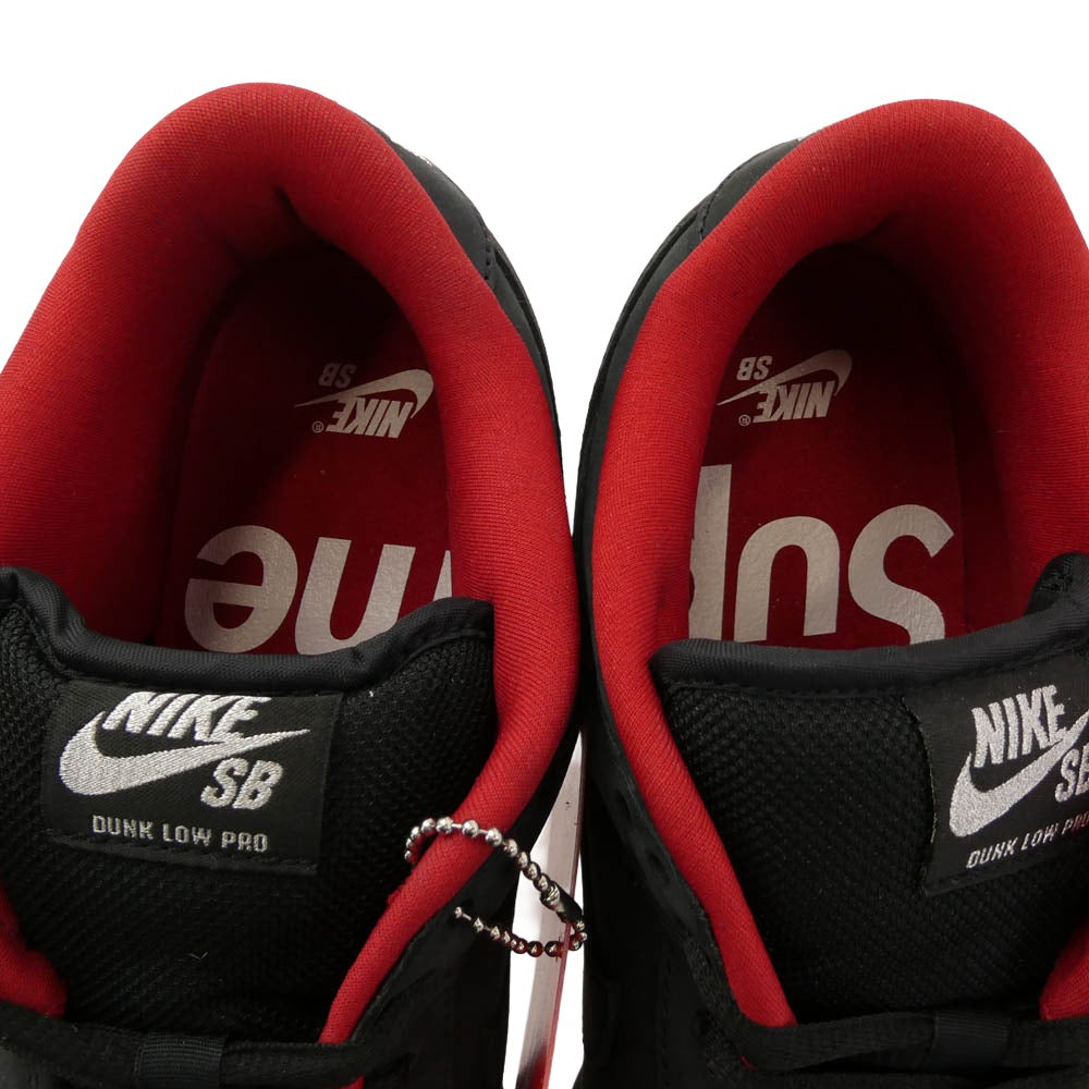 Supreme シュプリーム HQ8487-001 × Nike SB Dunk Low ナイキ ダンク ロー スニーカー ブラック系 30cm【中古】