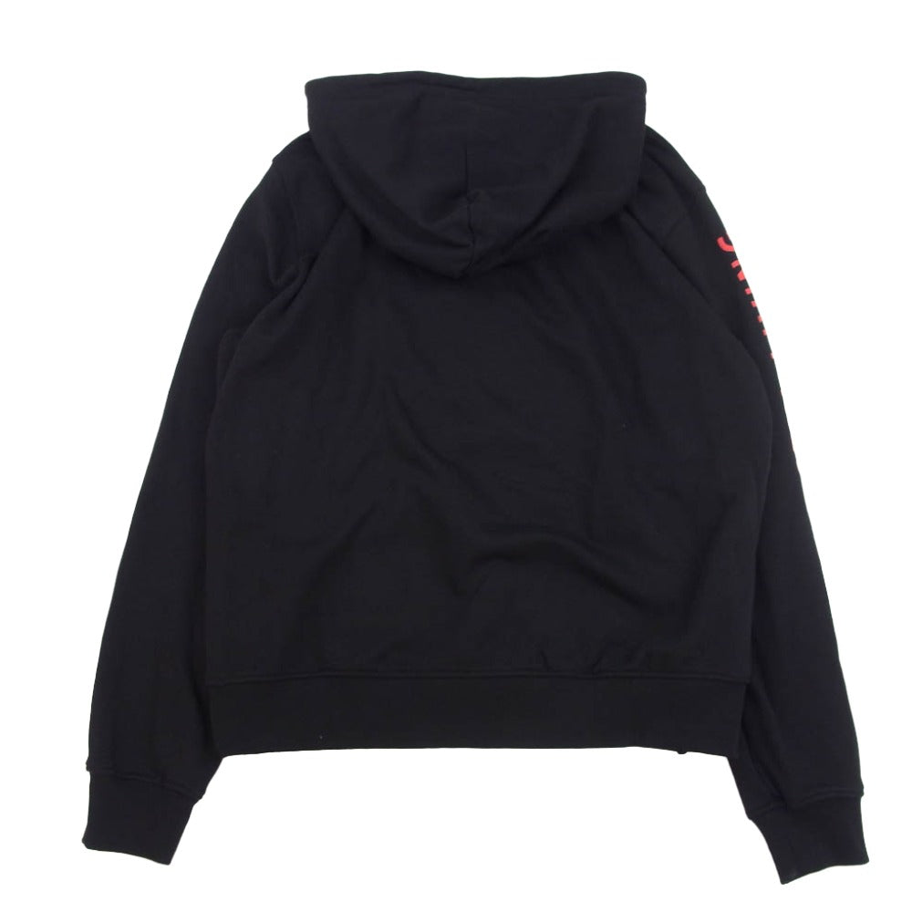 DIESEL ディーゼル A11324 S-GINN-HOOD -L3 denim 刺繍 プルオーバー スウェット パーカー ブラック系 XL【中古】