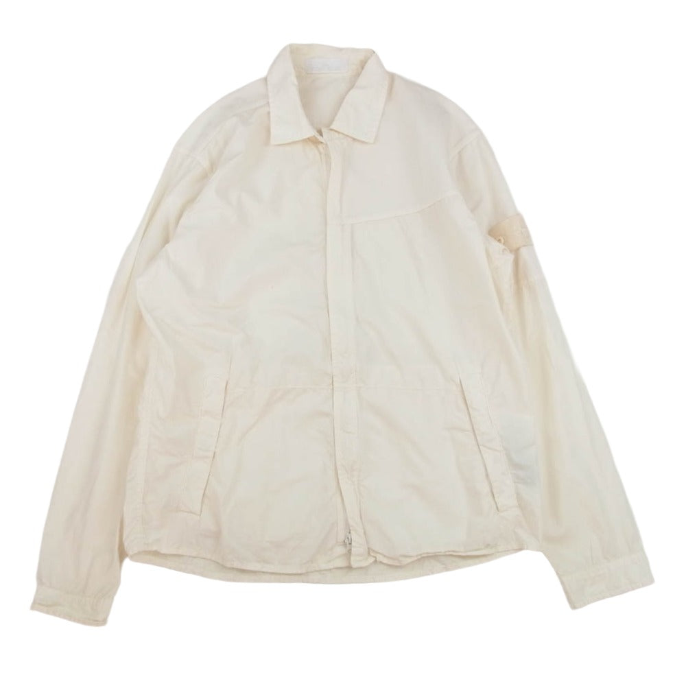 STONE ISLAND ストーンアイランド 6815116F3 GHOST PIECE ゴーストピース ダブルZIP シャツ ジャケット オフホワイト系 L【中古】