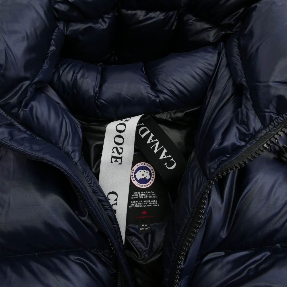 CANADA GOOSE カナダグース 2252M 国内正規品 カナダグースジャパン CROFTON PUFFER クロフトン パファー ダウンジャケット ワッペン付 ネイビー系 M【美品】【中古】