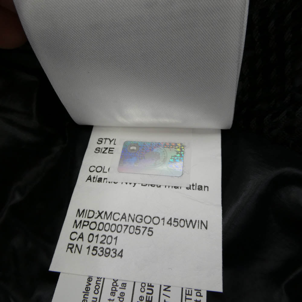 CANADA GOOSE カナダグース 2252M 国内正規品 カナダグースジャパン CROFTON PUFFER クロフトン パファー ダウンジャケット ワッペン付 ネイビー系 M【美品】【中古】