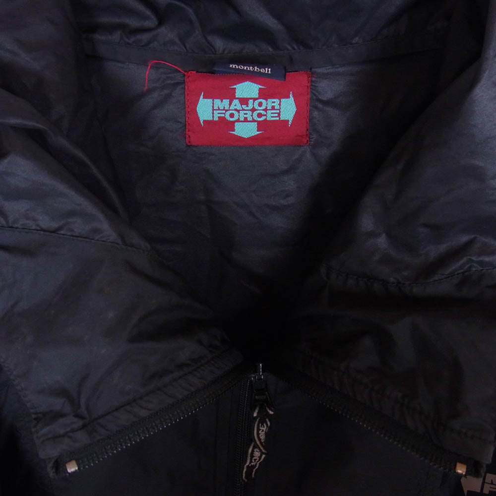 メジャーフォース mont-bell モンベル 90s ナイロン アノラック ジャケット ブラック系 L【中古】