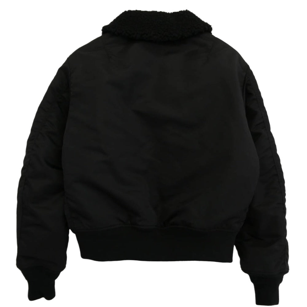 WTAPS ダブルタップス 25AW 252TQDT-JKM02 ES JACKET NYLON. SATIN. CORDURA コーデュラナイロン 襟ボア ジャケット ブルゾン ブラック系 03【中古】