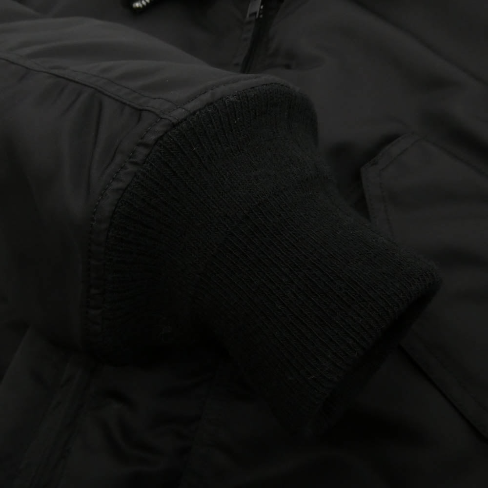 WTAPS ダブルタップス 25AW 252TQDT-JKM02 ES JACKET NYLON. SATIN. CORDURA コーデュラナイロン 襟ボア ジャケット ブルゾン ブラック系 03【中古】