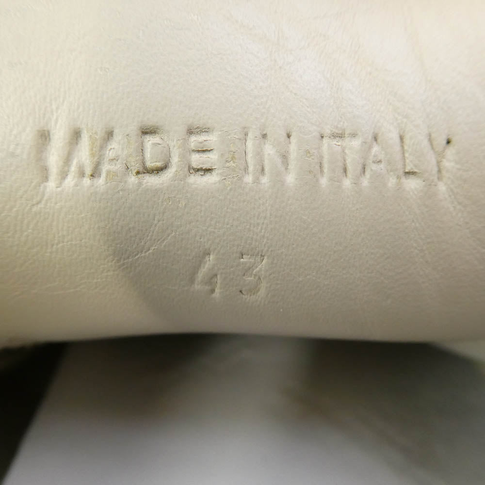 MAISON MARGIELA メゾンマルジェラ S57WS0236 P1895 REPLICA レプリカ ジャーマントレーナー レザー スニーカー ホワイト ホワイト系 43【中古】