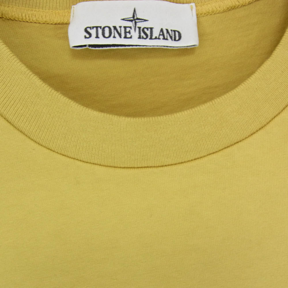STONE ISLAND ストーンアイランド 811563750 HEAVY COTTON JERSEY GARMENT DYED ヘビーコットン ジャージー ガーメントダイ クルーネックスウェット イエロー系 M【中古】