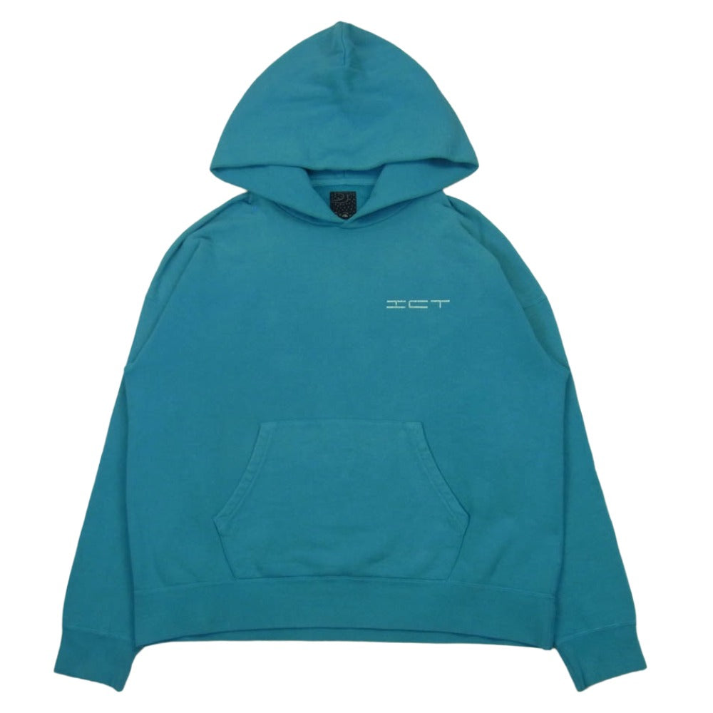 VISVIM ビズビム 24 224905010012 JUMBO SB HOODIE P.O. DMGD Indigo Camping Trailer ICT限定 プリント フーディー プルオーバー パーカー ライトブルー系 3【中古】