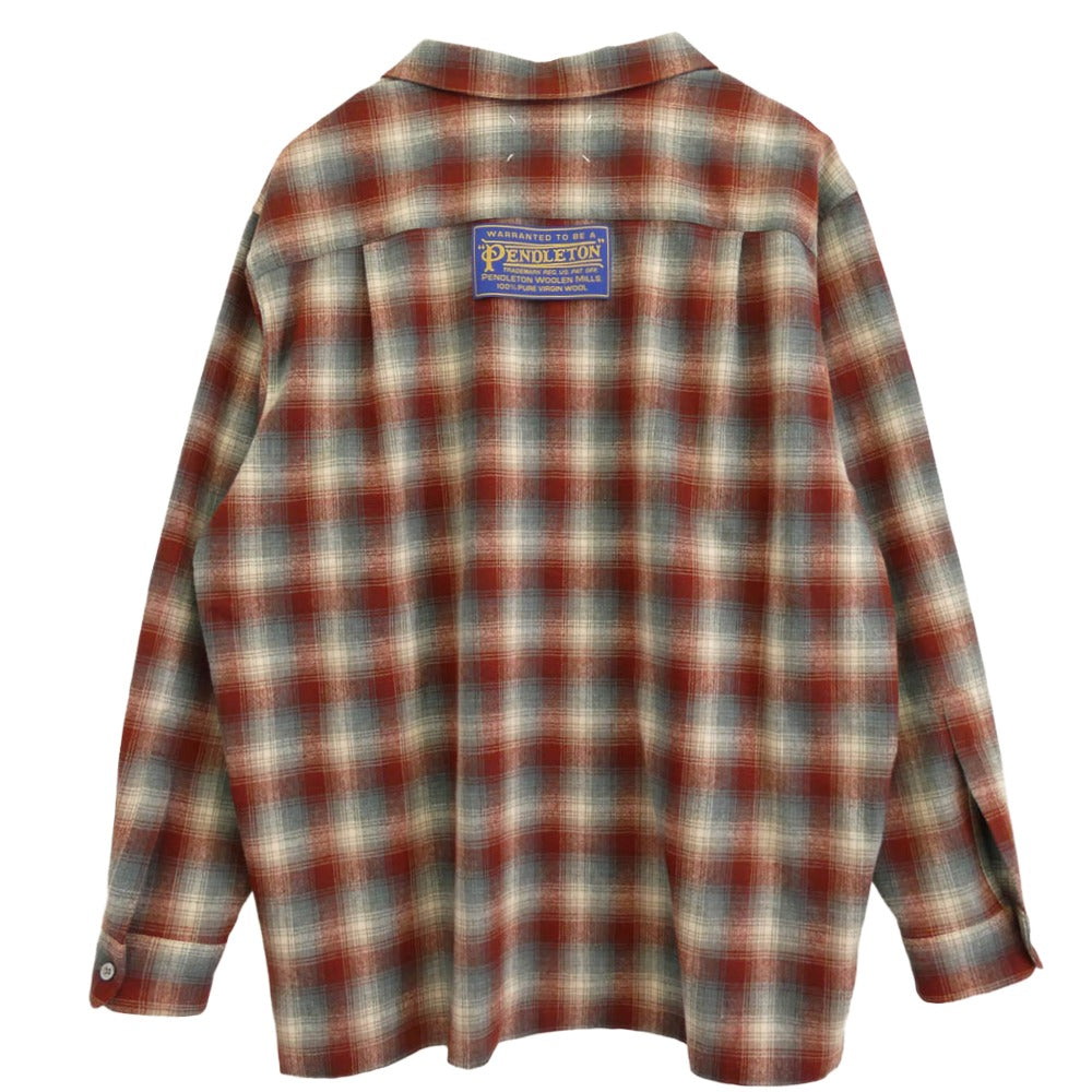 MAISON MARGIELA メゾンマルジェラ 23AW S67DT0010 × PENDLETON ペンドルトン オーバーサイズ チェックシャツ マルチカラー系 42【中古】